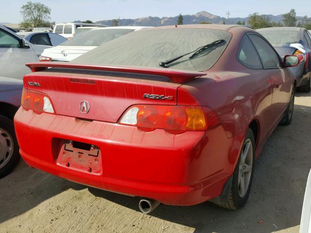 JH4DC53084S017669 - 2004 ACURA RSX TYPE-S RED photo 4
