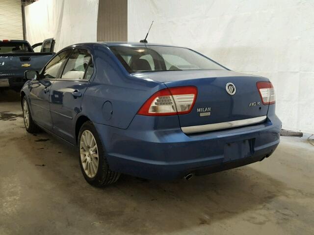 3MEHM02159R617290 - 2009 MERCURY MILAN PREM BLUE photo 3