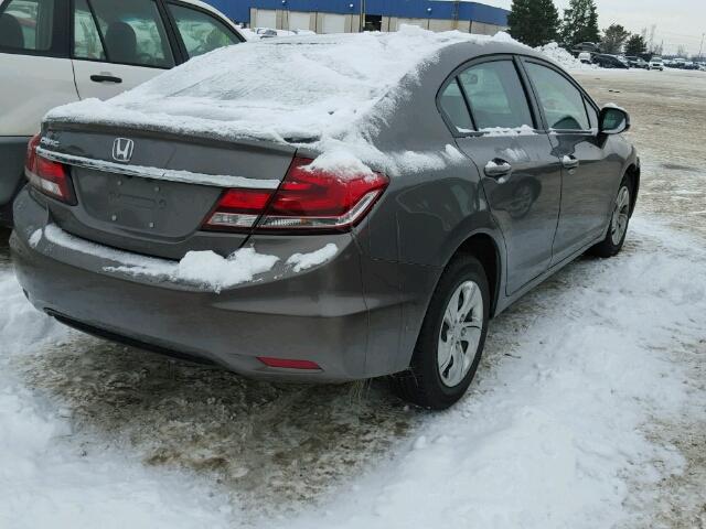 19XFB2F52DE212768 - 2013 HONDA CIVIC LX BROWN photo 4