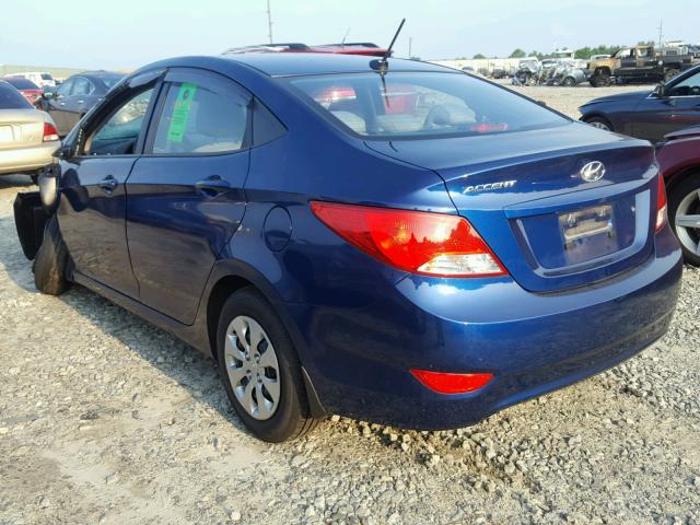 KMHCT4AE7HU326934 - 2017 HYUNDAI ACCENT SE BLUE photo 3