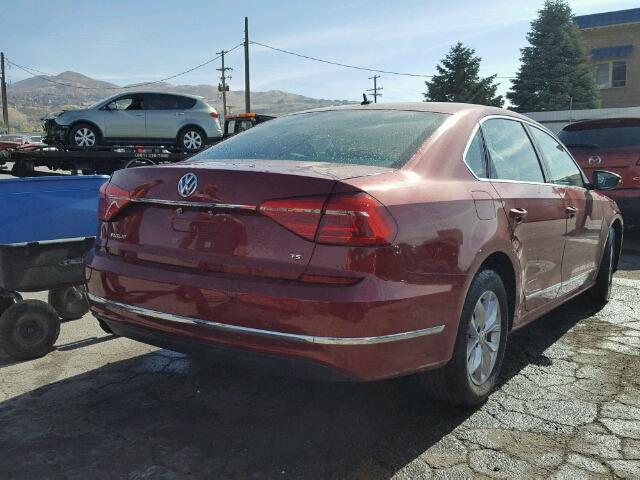 1VWAT7A32GC038316 - 2016 VOLKSWAGEN PASSAT S წითელი ფოტო 4