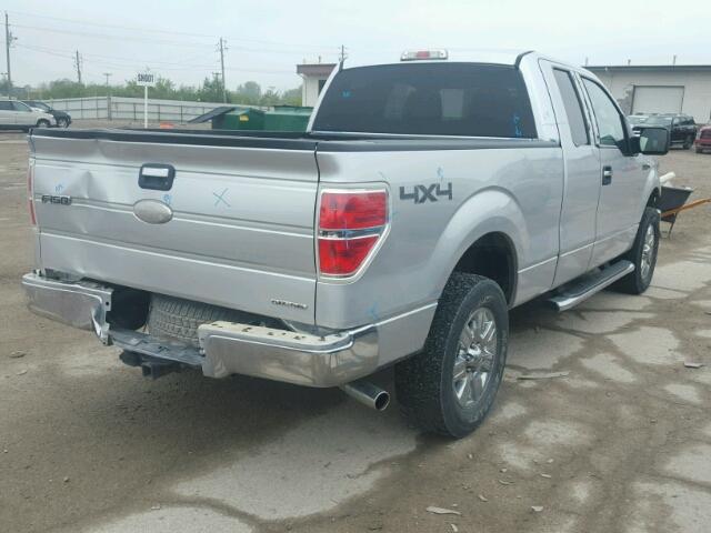 1FTEX1EM4BFD07352 - 2011 FORD F150 SUPER SILVER photo 4