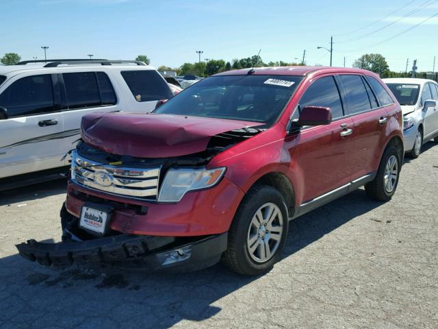 2FMDK48C28BA13517 - 2008 FORD EDGE SEL RED photo 2