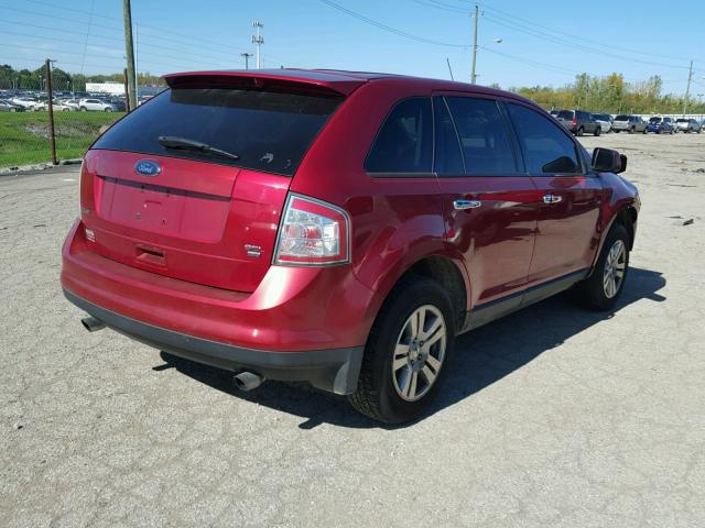 2FMDK48C28BA13517 - 2008 FORD EDGE SEL RED photo 4