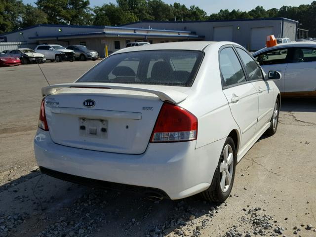 KNAFE121X75004364 - 2007 KIA SPECTRA EX WHITE photo 4