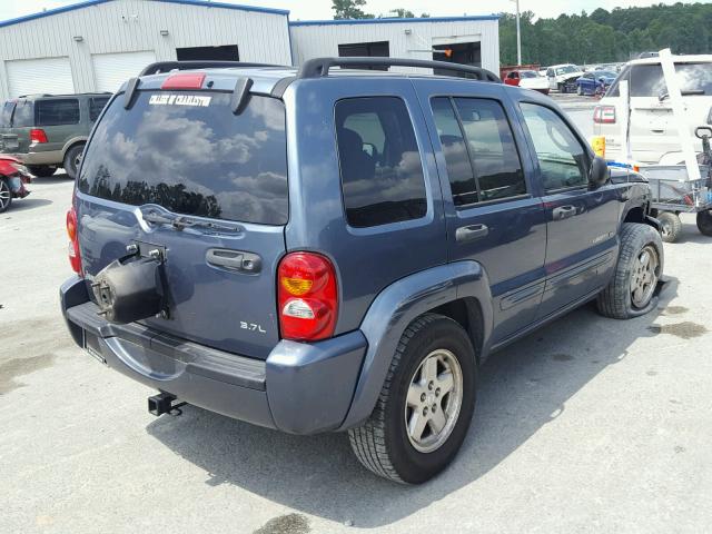 1J4GK58K72W354166 - 2002 JEEP LIBERTY LI BLUE photo 4