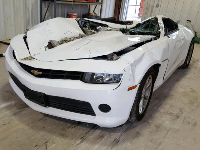 2G1FB1E34F9193533 - 2015 CHEVROLET CAMARO LS WHITE photo 2