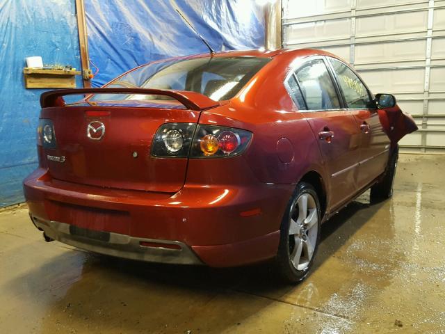 JM1BK323361533703 - 2006 MAZDA 3 S RED photo 4