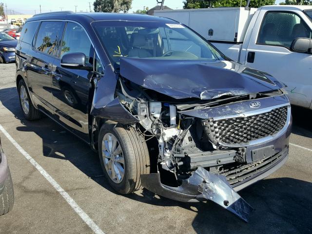 KNDMC5C14H6253485 - 2017 KIA SEDONA EX BLUE photo 1