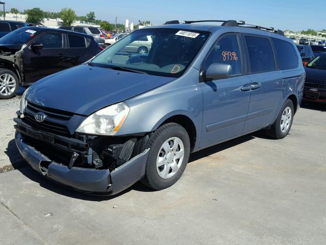 KNDMB233576175607 - 2007 KIA SEDONA EX BLUE photo 2