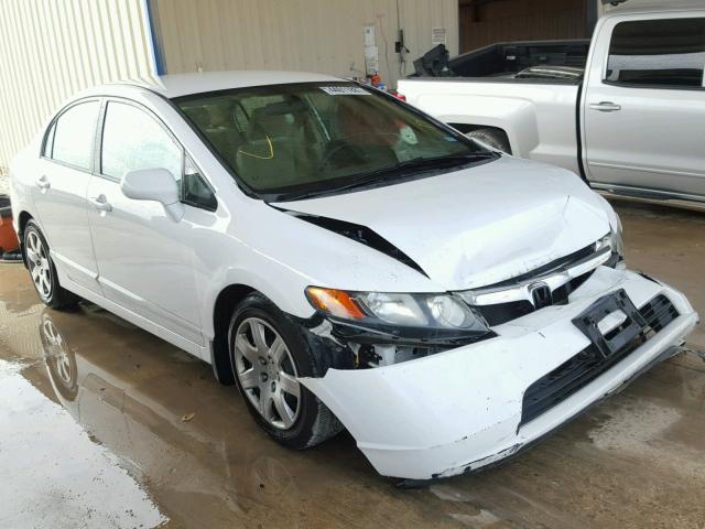 2HGFA165X8H344752 - 2008 HONDA CIVIC LX WHITE photo 1