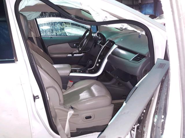 2FMDK3JC5BBA15841 - 2011 FORD EDGE SEL WHITE photo 5