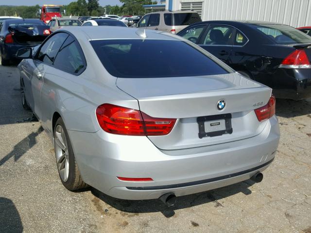 WBA3R1C54EF729281 - 2014 BMW 435 I SILVER photo 3