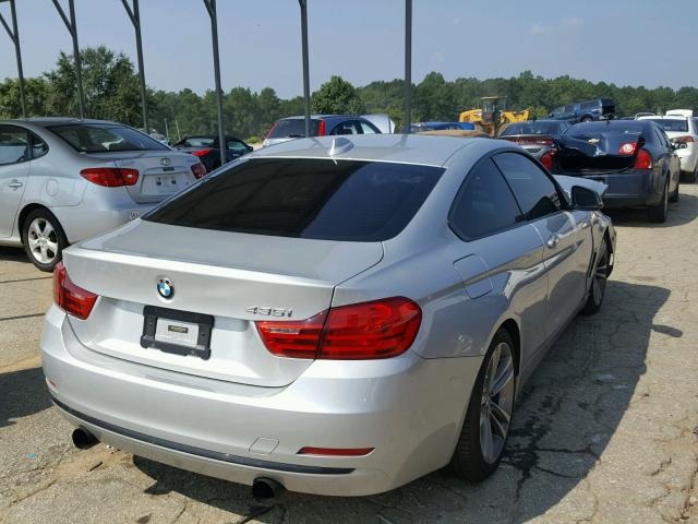 WBA3R1C54EF729281 - 2014 BMW 435 I SILVER photo 4