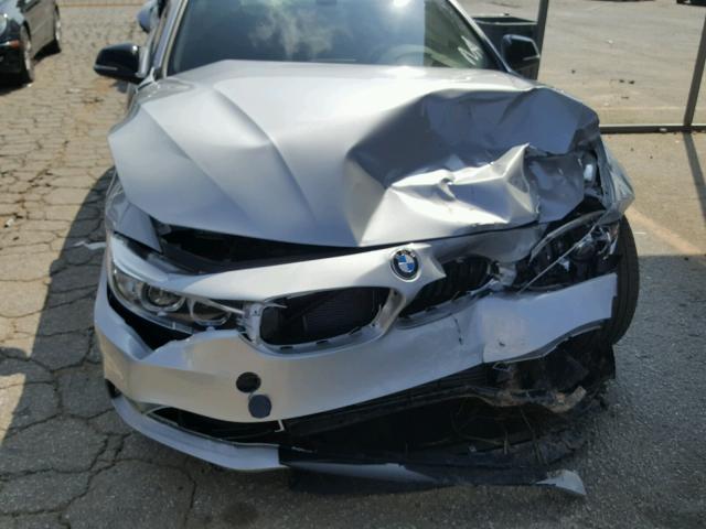 WBA3R1C54EF729281 - 2014 BMW 435 I SILVER photo 9