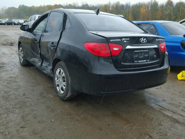 KMHDU4AD3AU019114 - 2010 HYUNDAI ELANTRA BL BLACK photo 3