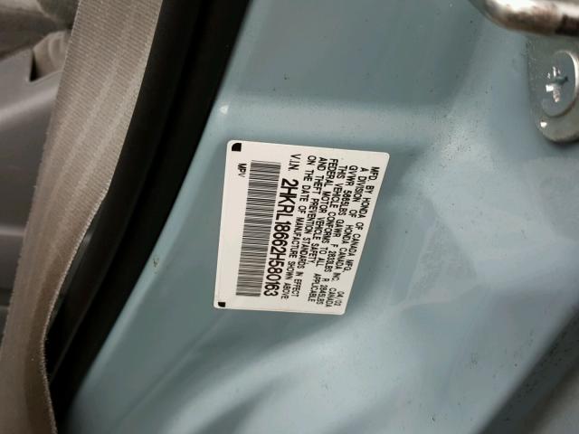 2HKRL18662H580163 - 2002 HONDA ODYSSEY EX BLUE photo 10