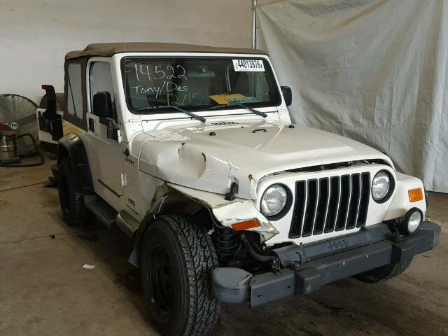 1J4FA49S24P719681 - 2004 JEEP WRANGLER S WHITE photo 1