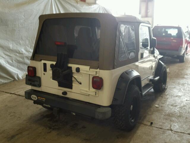 1J4FA49S24P719681 - 2004 JEEP WRANGLER S WHITE photo 4