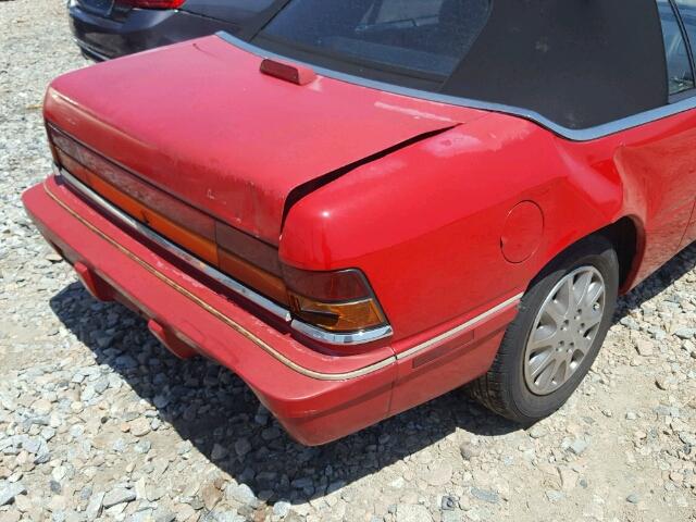 1C3EU453XSF687142 - 1995 CHRYSLER LEBARON GT RED photo 9