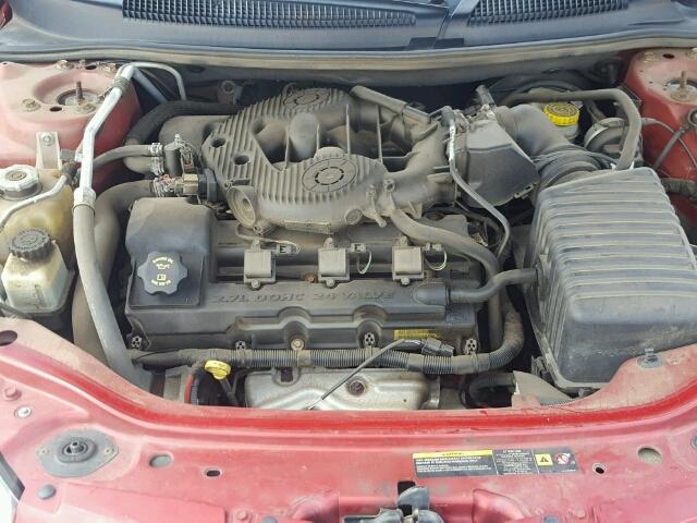 1C3EL66R65N704787 - 2005 CHRYSLER SEBRING LI RED photo 7