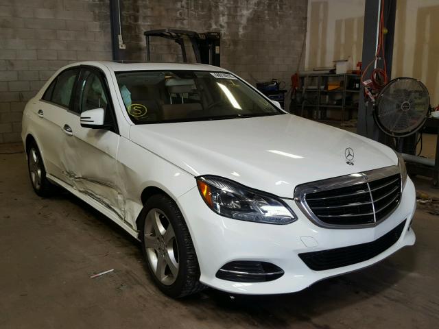 WDDHF8JB3EA789543 - 2014 MERCEDES-BENZ E 350 4MAT WHITE photo 1