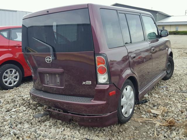 JTLKT324654007234 - 2005 TOYOTA SCION XB Burdeos foto 4