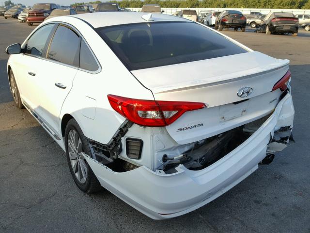 5NPE34AF6GH362743 - 2016 HYUNDAI SONATA SPO WHITE photo 3