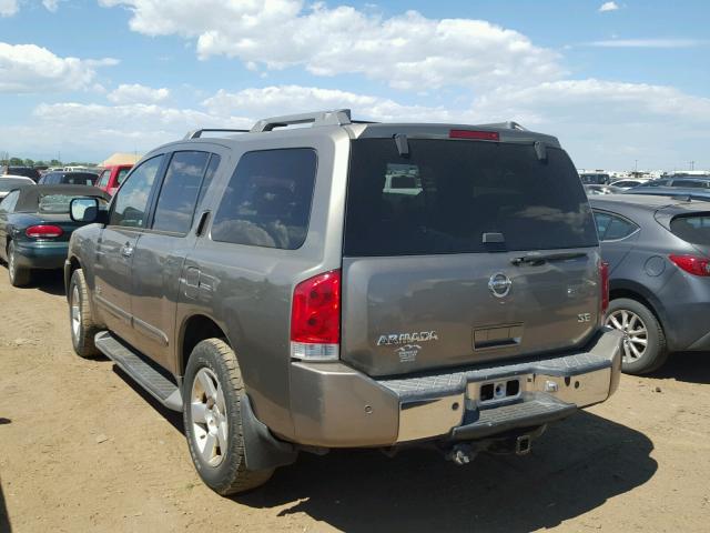 5N1AA08B36N739569 - 2006 NISSAN ARMADA SE GRAY photo 3