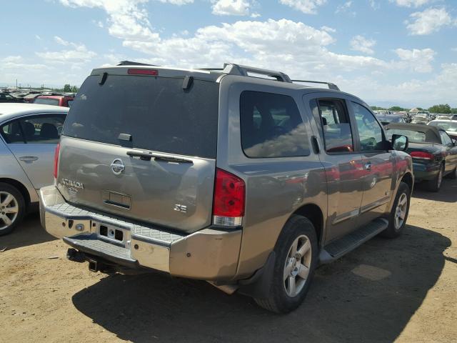 5N1AA08B36N739569 - 2006 NISSAN ARMADA SE GRAY photo 4