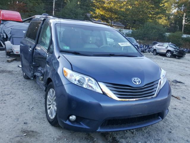 5TDYK3DC6DS382704 - 2013 TOYOTA SIENNA XLE BLUE photo 1