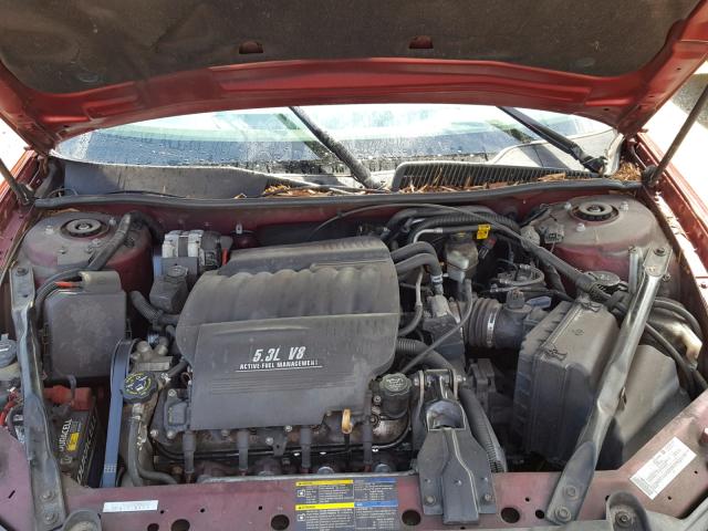 2G4WN58C981160865 - 2008 BUICK LACROSSE S BURGUNDY photo 7