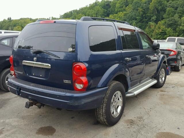 1D4HB48236F173885 - 2006 DODGE DURANGO SL BLUE photo 4