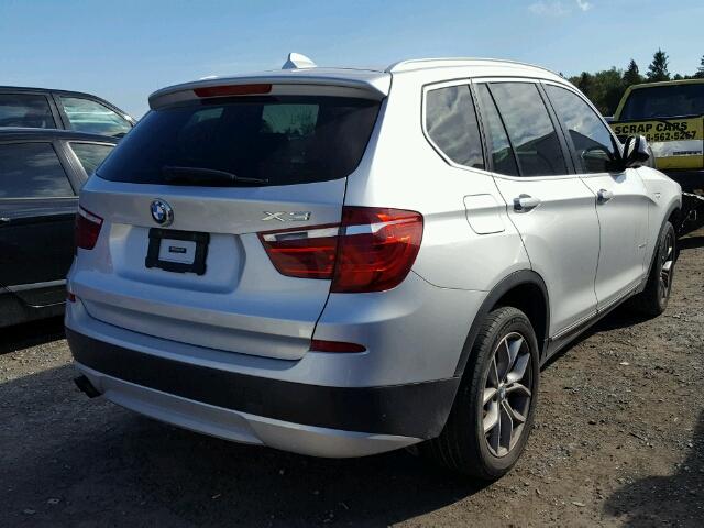 5UXWX5C52BL713699 - 2011 BMW X3 XDRIVE2 SILVER photo 4