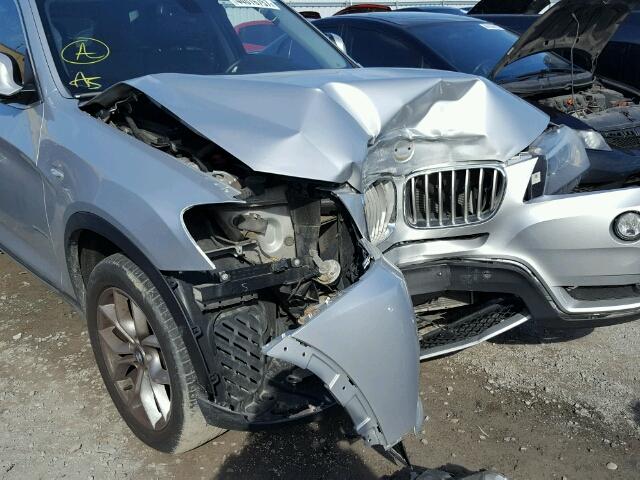 5UXWX5C52BL713699 - 2011 BMW X3 XDRIVE2 SILVER photo 9