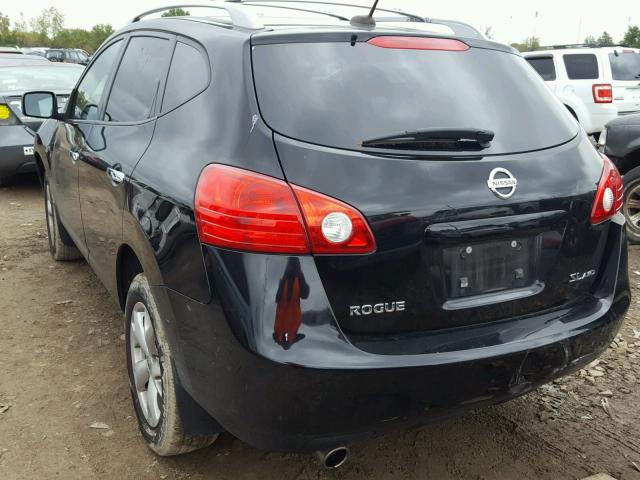 JN8AS5MV0AW612400 - 2010 NISSAN ROGUE S BLACK photo 3