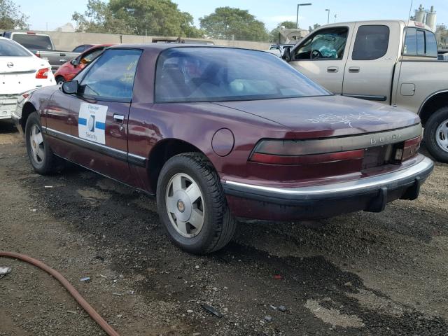 1G4EC13C2LB903554 - 1990 BUICK REATTA BURGUNDY photo 3