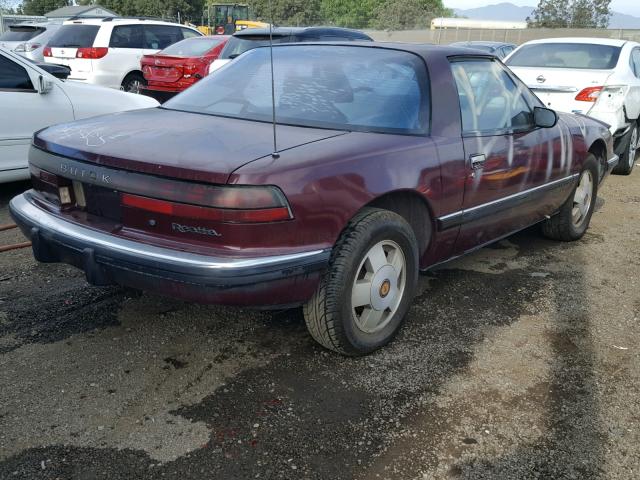 1G4EC13C2LB903554 - 1990 BUICK REATTA BURGUNDY photo 4