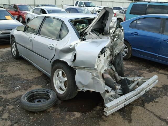 2G1WF52E549411090 - 2004 CHEVROLET IMPALA SILVER photo 3