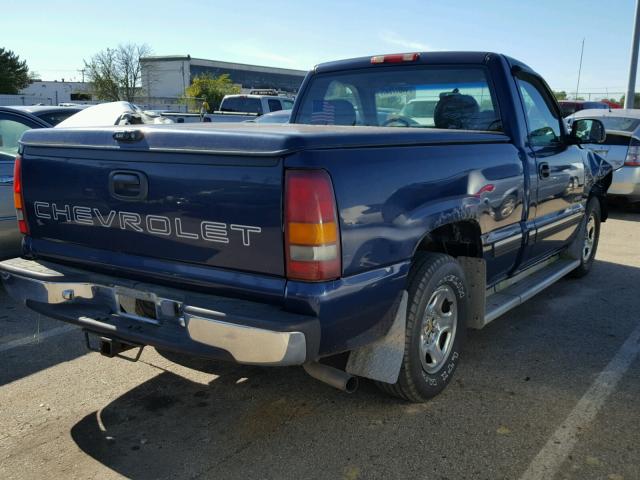 1GCEC14W1YZ127249 - 2000 CHEVROLET SILVERADO BLUE photo 4