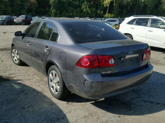 KNAGE123575144781 - 2007 KIA OPTIMA LX GRAY photo 3