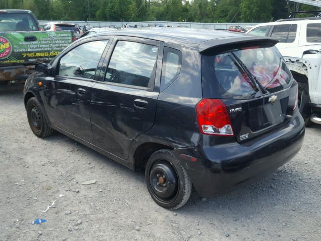 KL1TD62634B212575 - 2004 CHEVROLET AVEO BLACK photo 3