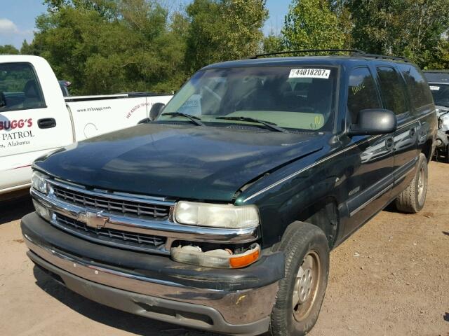 3GNEC16T51G128159 - 2001 CHEVROLET SUBURBAN C GREEN photo 2