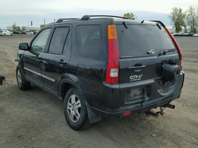 JHLRD78954C802865 - 2004 HONDA CR-V EX BLACK photo 3