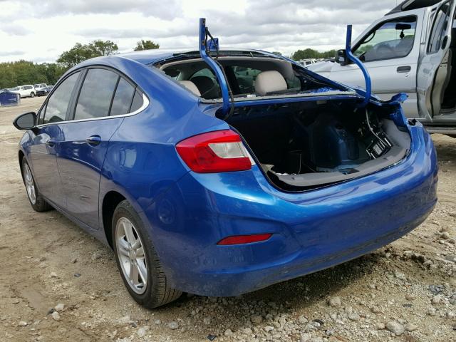 1G1BE5SM4G7256076 - 2016 CHEVROLET CRUZE LT BLUE photo 3