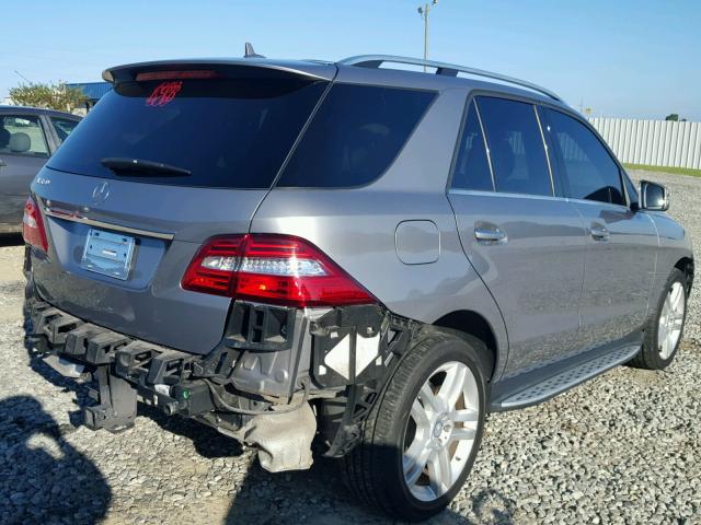 4JGDA5JB5FA440953 - 2015 MERCEDES-BENZ ML 350 GRAY photo 4