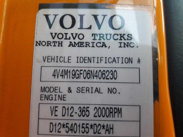 4V4M19GF06N406230 - 2006 VOLVO VN VNM UNKNOWN - NOT OK FOR INV. photo 10