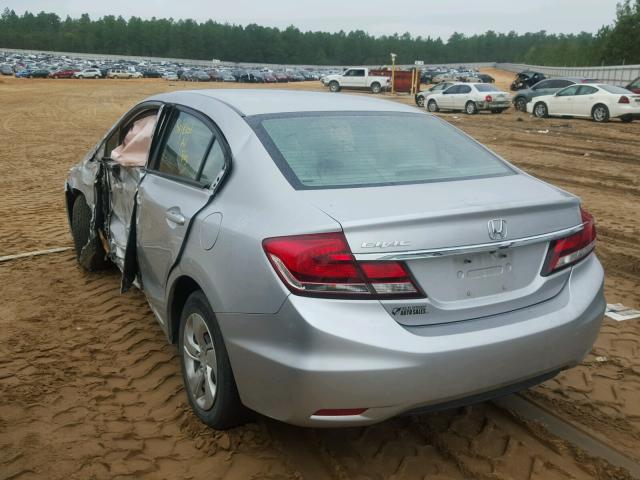 2HGFB2F51EH529495 - 2014 HONDA CIVIC LX SILVER photo 3