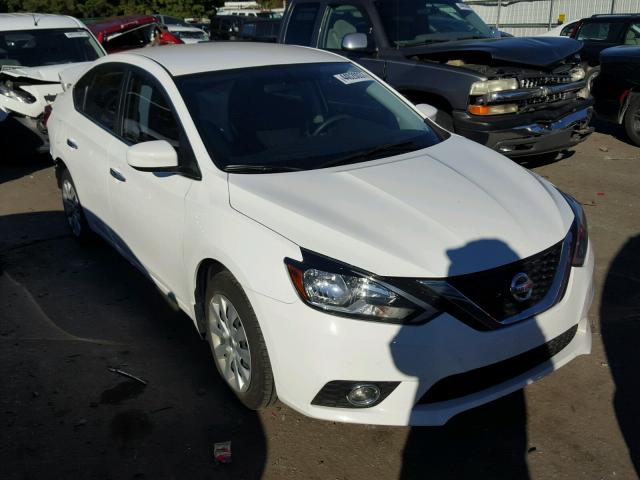 3N1AB7AP2HY227536 - 2017 NISSAN SENTRA S WHITE photo 1