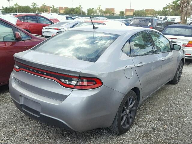 1C3CDFAA8GD584943 - 2016 DODGE DART SE SILVER photo 4